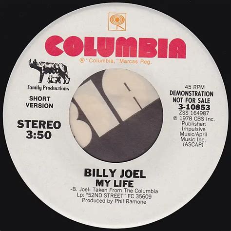 Billy Joel My Life Records, LPs, Vinyl and CDs - MusicStack