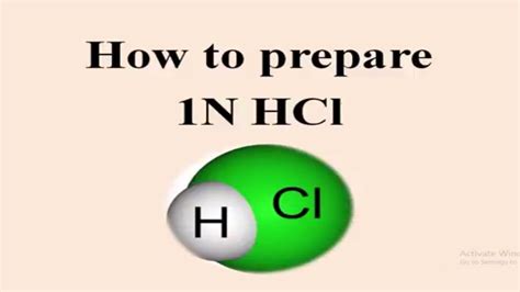 1N and 0.5 N hydrochloric acid (HCl) preparation in Hindi - YouTube