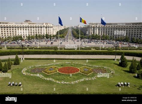 View from the Palace of Parliament, Casa Poporului (House of the People), Palace of Parliament ...