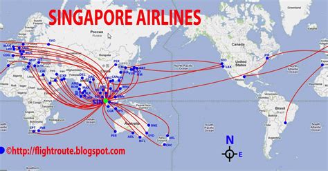 Airlines: Singapore Airlines Routes Map