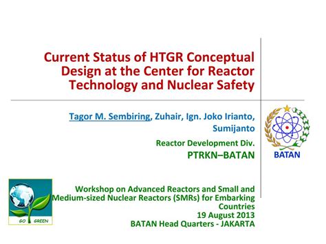 PPT - Current Status of HTGR Conceptual Design at the Center for ...