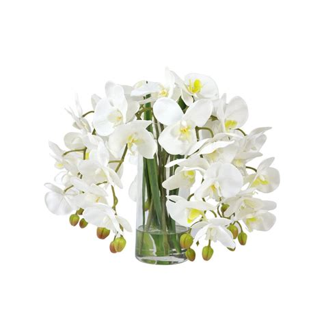 Modern Faux White Orchid Centerpiece – Flovery