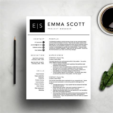 Modern Resume Template (Free to Download & Personalize)