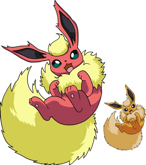 Flareon & Shiny Flareon (Bigger-Normal/Smaller-Shiny) | Cute pokemon ...