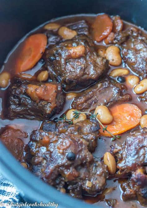 Jamaican Oxtail Stew with Butter Beans | That Girl Cooks Healthy