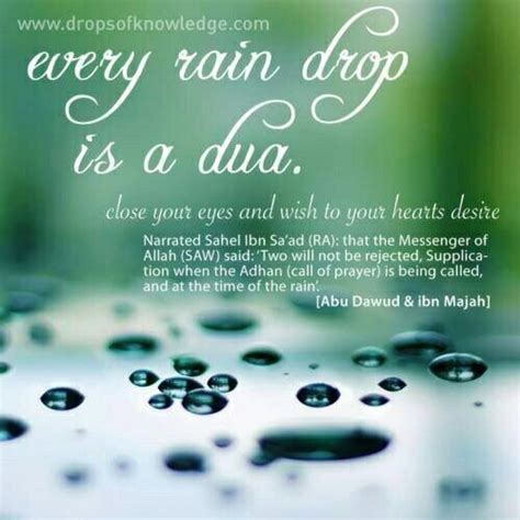 Every rain drop is a dua | Dua when it rains, Dua for rain, Love in islam