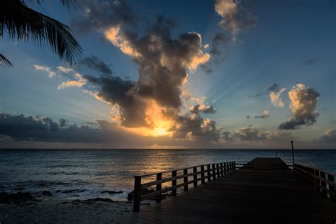 Tropical Pier Sunset Royalty-Free Stock Photo