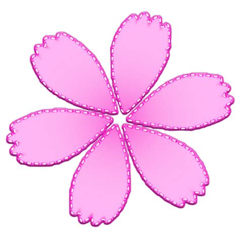Flower Pink Stripe Clip · Free image on Pixabay