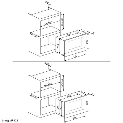 Smeg MP122 Linea Built In Microwave & Grill For Wall Unit - SILVER - Appliance City