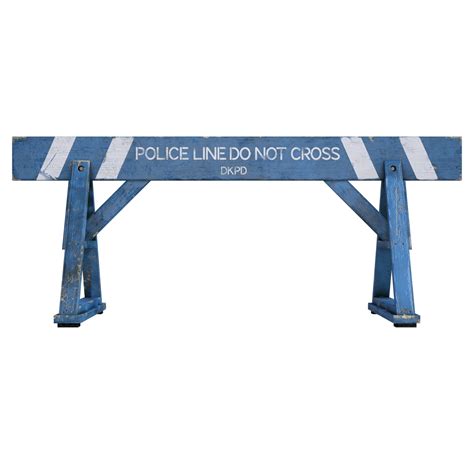 a blue police barrier with the words police do not cross on it 27504501 PNG