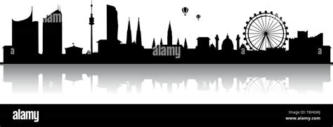 Vienna Skyline Silhouette Stock-Vektorgrafik - Alamy