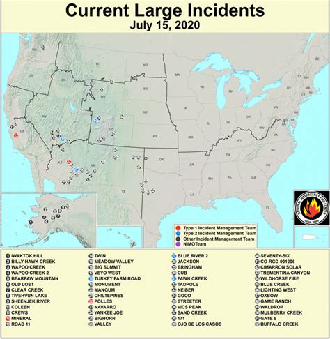 Active Large Fire Map | American Map