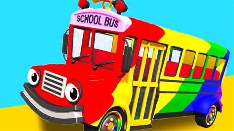 Wheels On The Rainbow Bus | Nursery Rhymes & Kids Songs | Gecko's Garage | Buses For Children ...