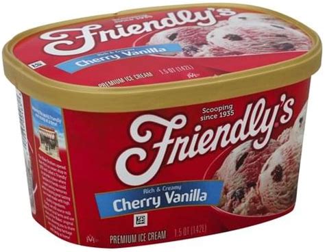 Friendlys Premium, Cherry Vanilla Ice Cream - 1.5 QT, Nutrition Information | Innit