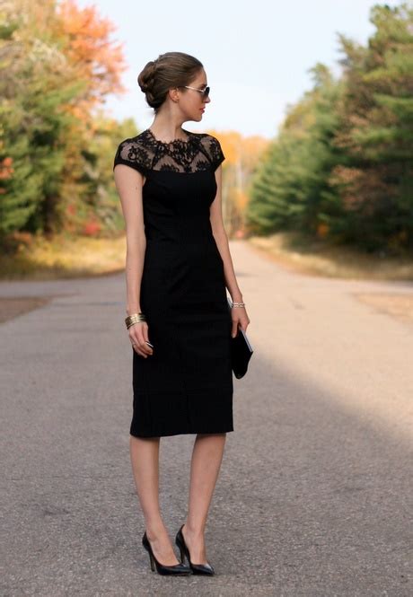 Classic black dress for funeral