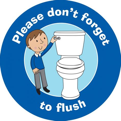 Please Flush Toilet Sign Printable
