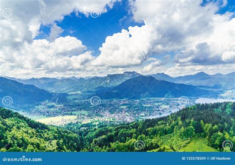 Panoramic View on Lake Tegernsee in Bavaria - Germany Stock Image ...