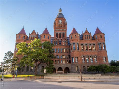 Dallas County Courthouse with clear, blue sky behind. Stock Photo ...