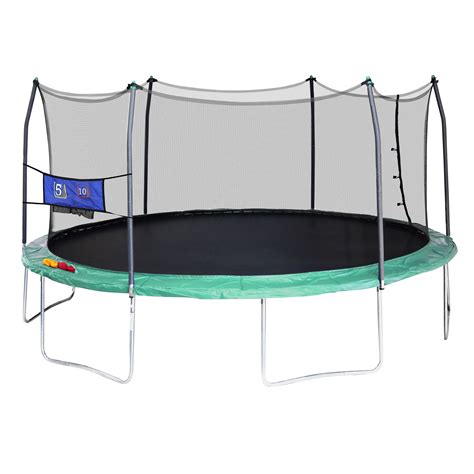 Skywalker Trampolines Green 16-foot Oval Trampoline with Enclosure and Toss Game - 16'd - On ...