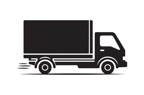 Simple Delivery Truck Silhouette 47585328 Vector Art at Vecteezy