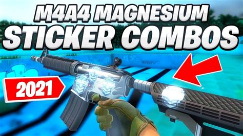 M4A4 MAGNESIUM STICKER COMBOS (2021) - CS:GO - YouTube