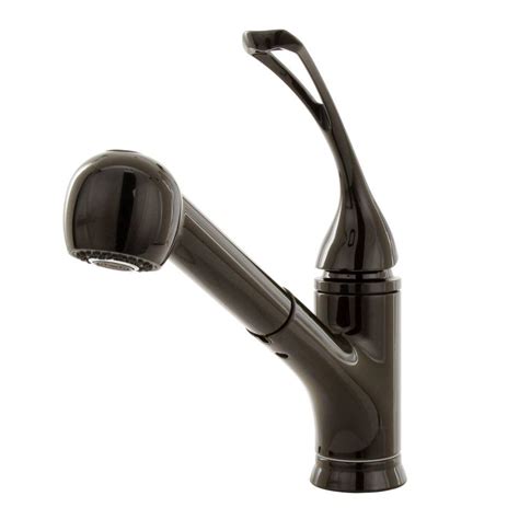 KOHLER Coralais Single-Handle Pull-Out Sprayer Kitchen Faucet In Black-K-15160-L-7 - The Home Depot