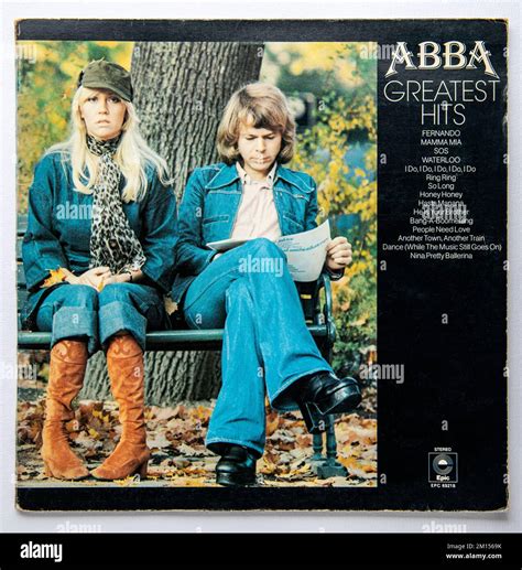 LP cover of the ABBA Greatest Hits album, which was released in 1976 ...