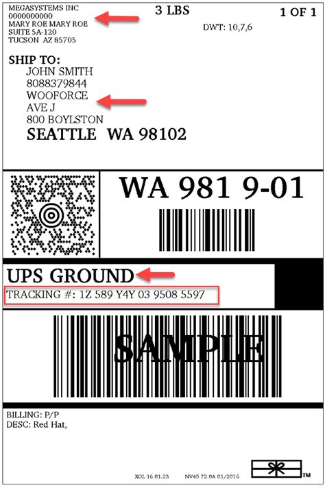 Ups Printable Label