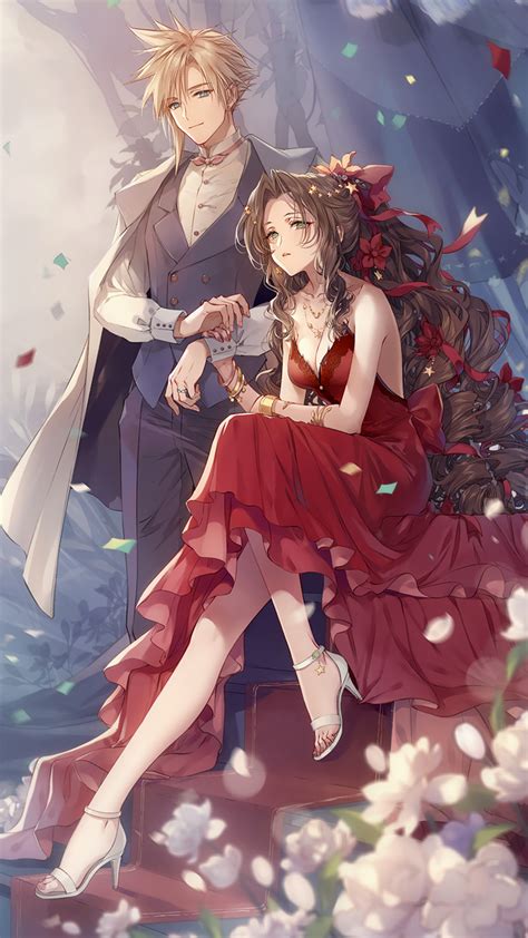 Cloud and Aerith [Final Fantasy VII] (2250x4000) - Animewallpaper ...