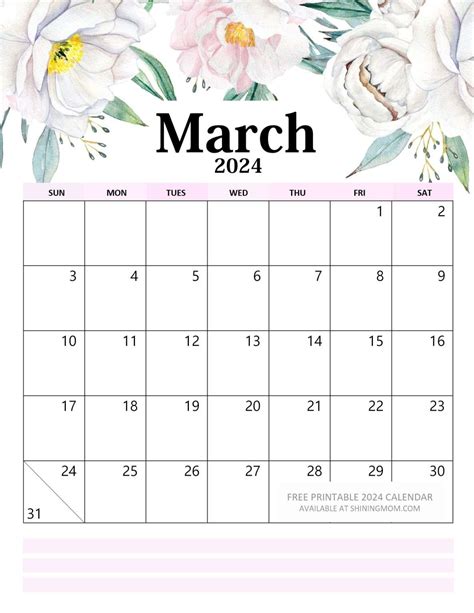 Your Free 2024 Floral Calendar Printable is Here!