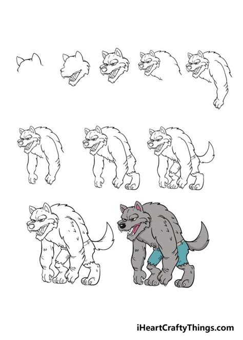 Werewolf Drawing - How To Draw A Werewolf Step By Step