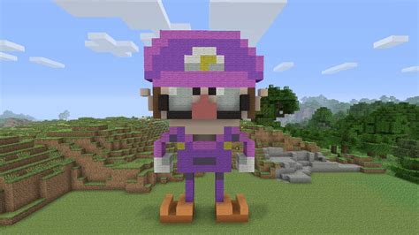 Minecraft Pixel Art - Waluigi - YouTube