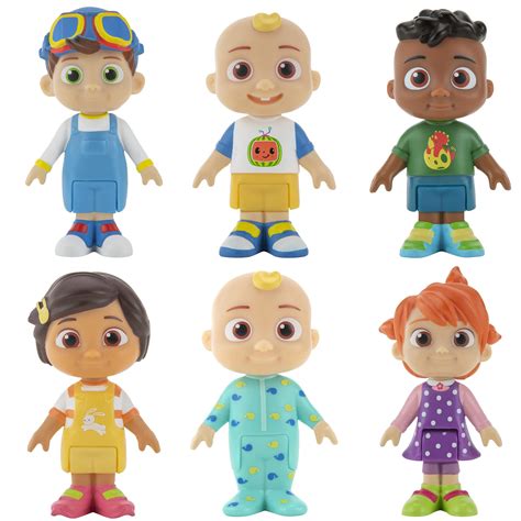 CoComelon Official Friends & Family, 6 Figure Pack - 3 Inch Character ...