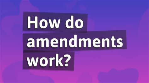 How do amendments work? - YouTube