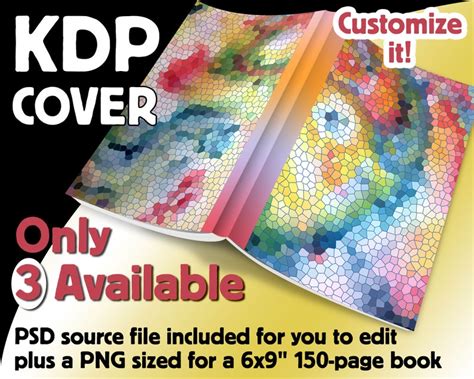 6x9 Colorful KDP Book Cover Design PSD & PNG 6x9 White 150 Pages Kindle ...