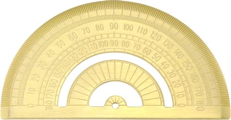 Amazon.com: HEVSTIL Gold Brass Protractor,Thicken Ruler Copper Metal ...