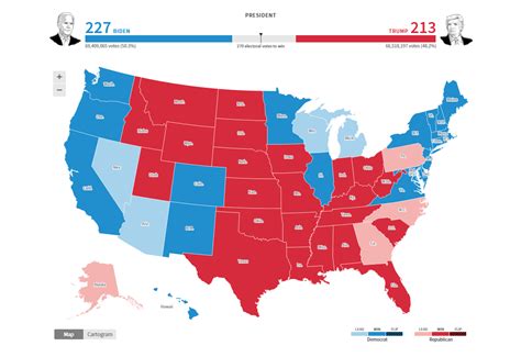 Election Maps Visualizing 2020 U.S. Presidential Electoral Vote Results