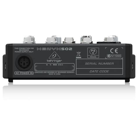 Behringer Xenyx 502 Mixer - Mesa de Mistura na Gear4Music.com