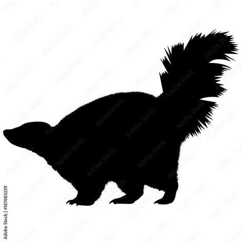 Skunk Silhouette Vector Graphics Stock Vector | Adobe Stock