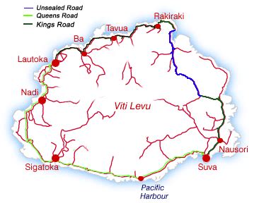 Nausori Fiji Map