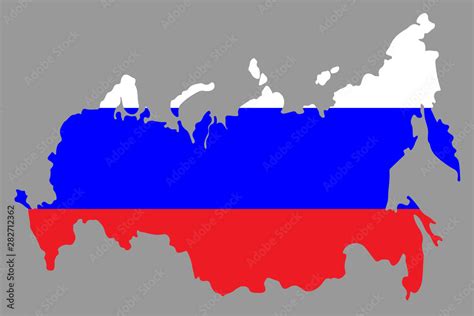 Russia map in russian flag. Russian federation vector map. Vector illustration Stock Vector ...