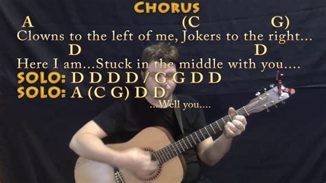 Stuck In The Middle (Stealers Wheel) Guitar Lesson Chord Chart with ...