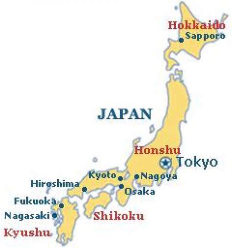 Major cities in japan map - Japan map major cities (Eastern Asia - Asia)