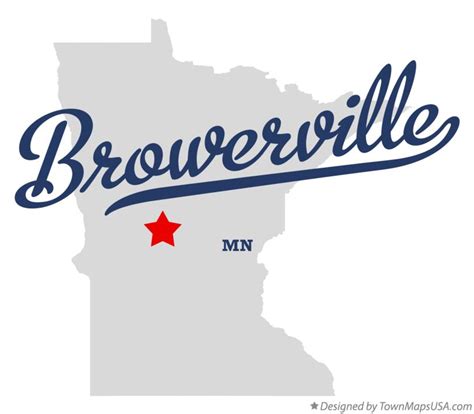 Map of Browerville, MN, Minnesota