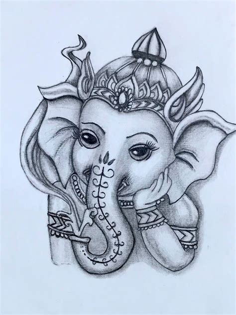 How to draw lord ganesha Pencil sketch Art Video | Boho art drawings ...