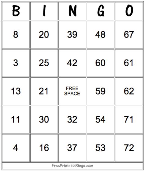 49 Printable Bingo Card Templates | Free bingo cards, Free printable bingo cards, Bingo card ...