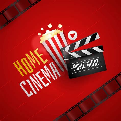 Free Vector | Home movie background with popcorn