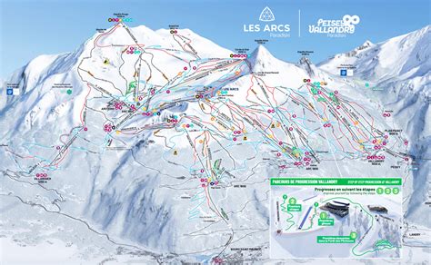 Les Arcs Piste Map | Plan of ski slopes and lifts | OnTheSnow