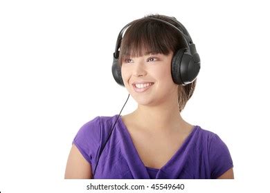 Young Beautiful Happy Women Listening Music Stock Photo 45549640 | Shutterstock