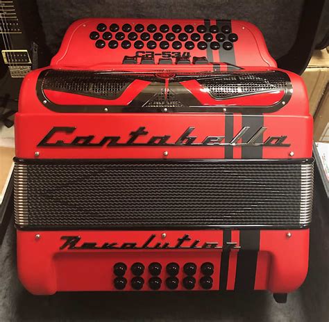 Acordeon Cantabella Revolution 534 MI Rojo Mate - 5 Registros | Reverb